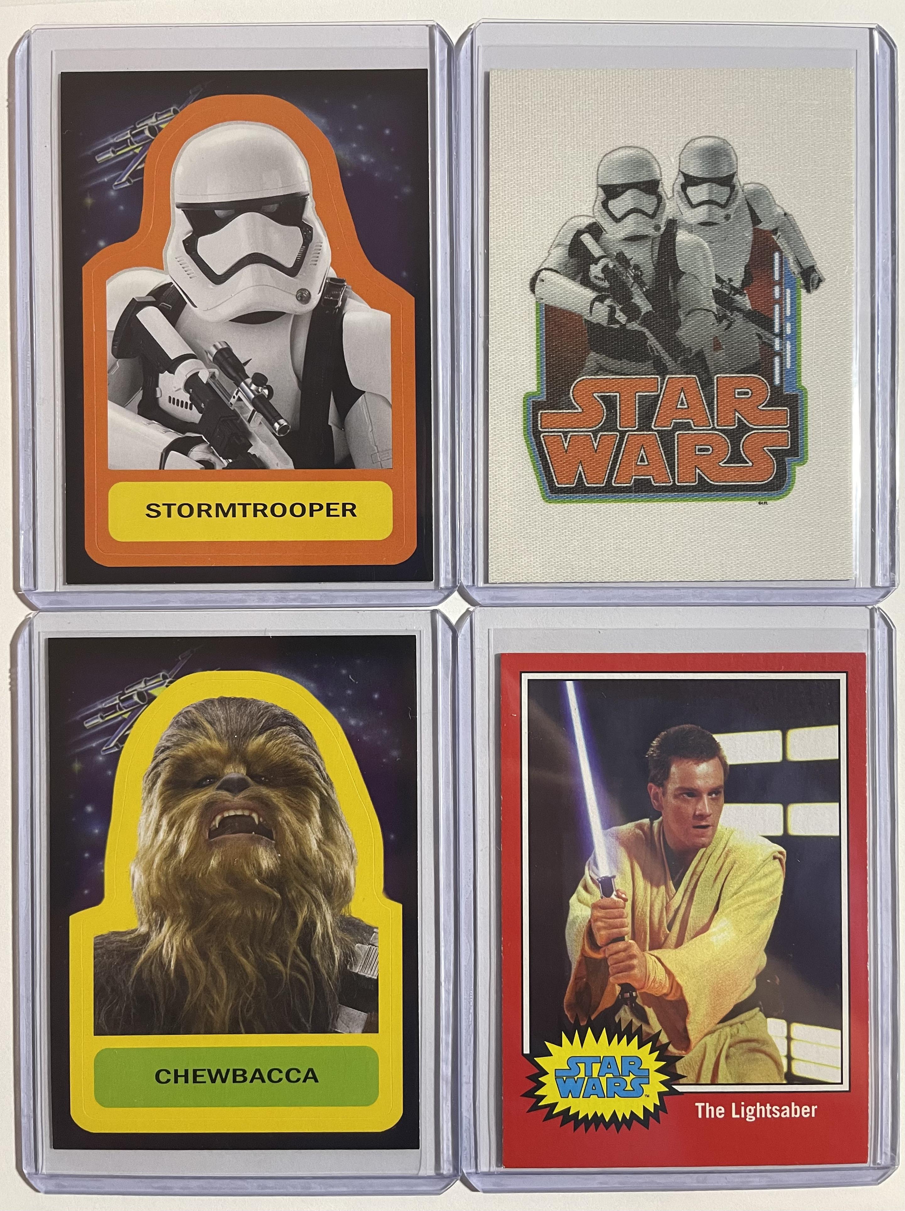 2015 Topps Star Wars Journey To Force Awakens Sticker Obi-Wan + Chewbacca SP Set product photo